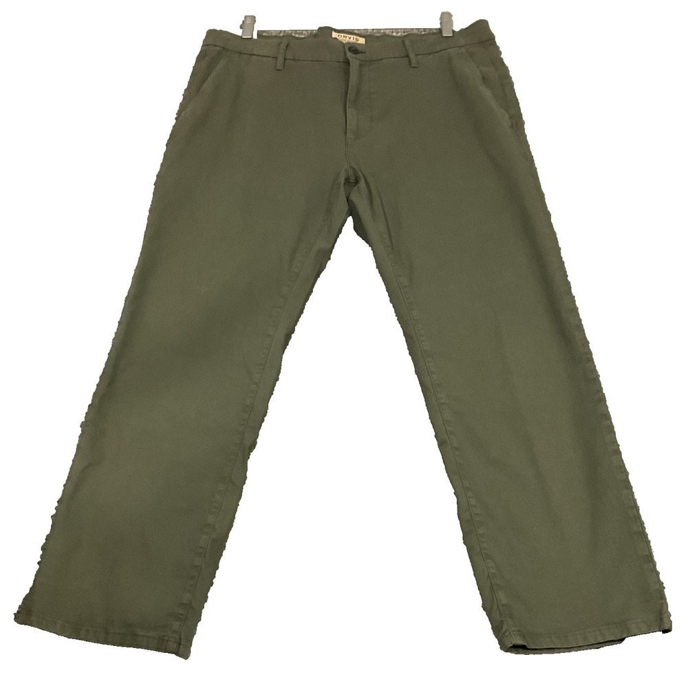 NWT Orvis 1856 Stretch Twill 5-Pocket Pants 40x30 Army Green Tarragon
